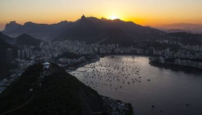 Baía de Guanabara, onde serão realizadas as competições de vela.