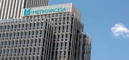 Uno de los edificios representativos de Metrovacesa en el Paseo de la Castellana de Madrid.