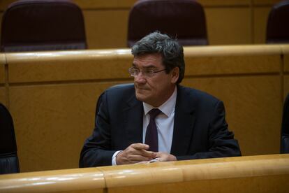 José Luis Escrivá, el martes en el Senado.