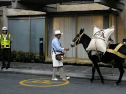 En la imagen, el símbolo del Café de Colombia Juan Valdéz. EFE/Archivo