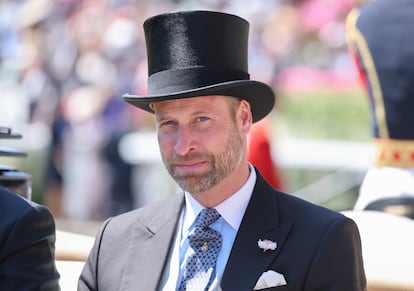 Príncipe Guillermo durante la segunda jornada de Royal Ascot