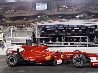 Fernando Alonso, en el pasado GP de Abu Dhabi.