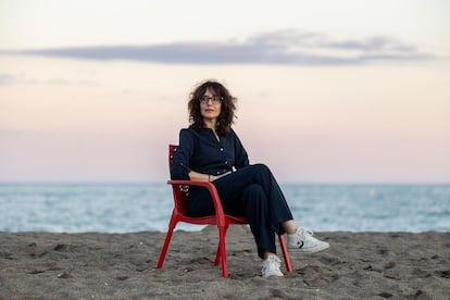 Cristina Consuegra, en la playa de La Malagueta, en febrero de 2025. 