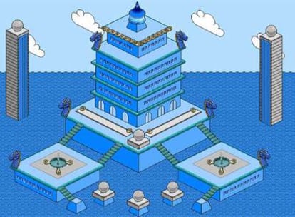 Una de las ilustraciones de usuarios de Habbo contenidas en la exposición <i>Habbo Gallery 2.0. </i>