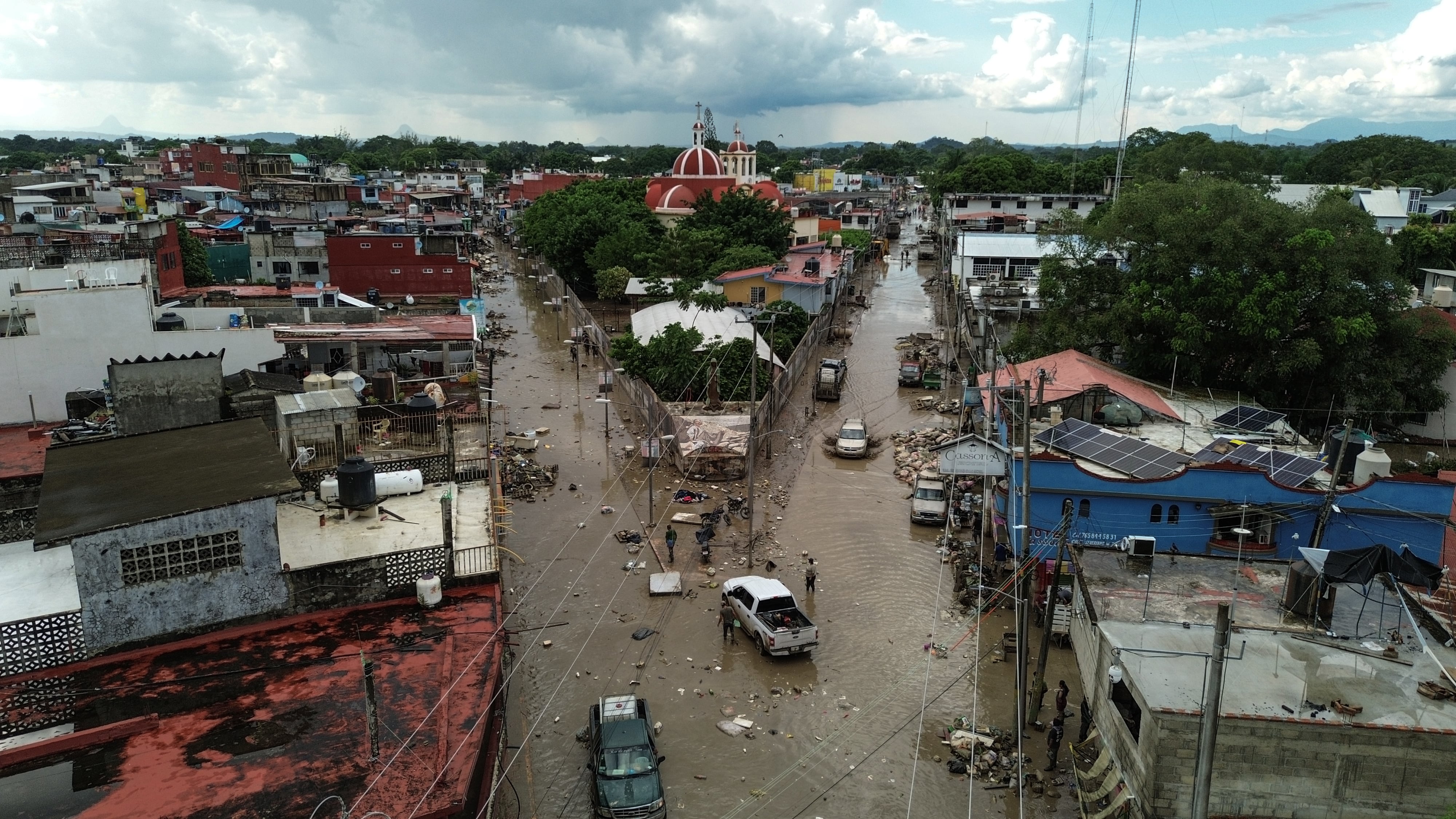 Vista aérea del municipio de Álamo Temapache, Veracruz.