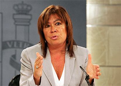 La ministra de Medio Ambiente, Cristina Narbona.