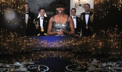 La primera dama durante la entrega de la última edición de los Oscar.