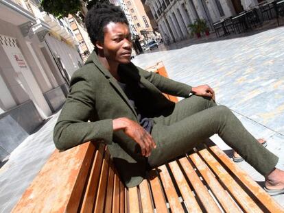 El m&uacute;sico londinense Benjamin Clementine, en Cartagena (Murcia).