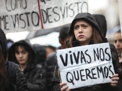 Manifestaci&oacute;n contra la violencia machista en Buenos Aire el pasado d&iacute;a 19 bajo el lema &quot;Ni Una Menos&quot;.