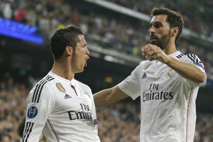 Cristiano Ronaldo celebra el empate a dos en el minuto 16 de la segunda vuelta.