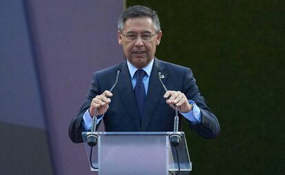 Josep Maria Bartomeu, en un acto del club.