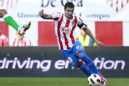 Reyes, con el Atlético en un partido de Liga.