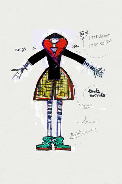 Boceto de Jean-Paul Goude.