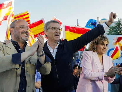 Alberto Fernández y Alberto Núñez Feijóo, en una imagen de la campaña.