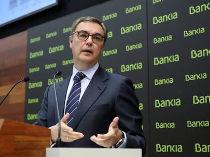 José Sevilla, consejero delegado de Bankia, en la presentación de los resultados del primer semestre.