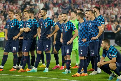 Los jugadores de Croacia tras perder en los penaltis ante España en la final de La Liga de las Naciones.