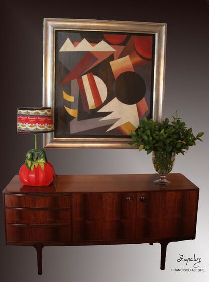 Los objetos de la serie Zapaluz emplean tipo de materiales. Este mueble se denomina Tomato. / FRANCISCO ALEGRE