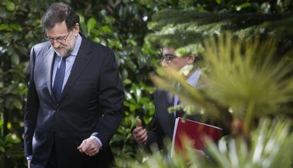 El president del Govern espanyol, Mariano Rajoy, dimarts a Barcelona.