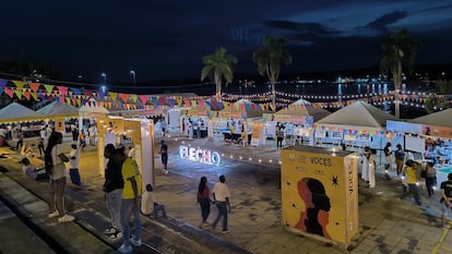 Festival Flecho, frente al río Atrato, en Quibdó, en abril de 2024.