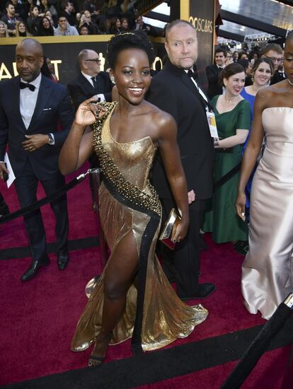 A atriz vencedora do Oscar Lupita Nyong'o.