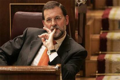 Mariano Rajoy, ayer en el pleno del Congreso de los Diputados.