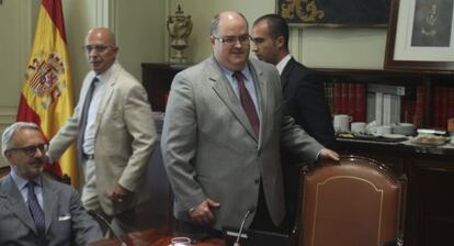 Reuni&oacute;n del Consejo del Poder Judicial. En el centro, el vicepresidente Fernando de Rosa, en 2012.