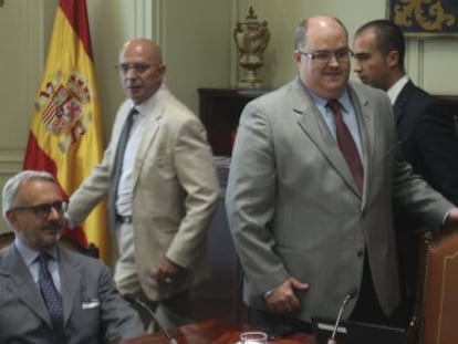 Reuni&oacute;n del Consejo del Poder Judicial. En el centro, el vicepresidente Fernando de Rosa, en 2012.