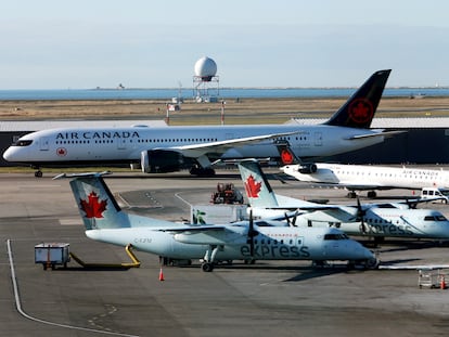 Aviones de Air Canada en el aeropuerto de Vancouver, en una imagen de archivo.