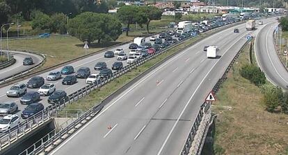 Retenciones en la AP-7 como consecuencia del accidente.