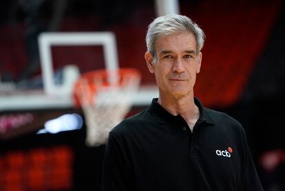 Antonio Martín, presidente de la ACB, en el pabellón de La Fonteta en Valencia. acbphoto