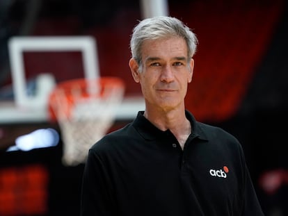 Antonio Martín, presidente de la ACB, en el pabellón de La Fonteta en Valencia. acbphoto