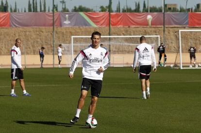 Ronaldo, durante un entrenamiento en el Mundial de Clubes. 