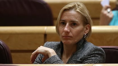 Marta Domínguez, en una sesión del Senado el año pasado.