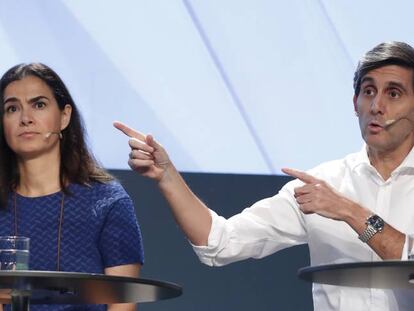 Laura Abasolo y José María Álvarez-Pallete, en la presentación del nuevo plan de acción de Telefónica el pasado 27 de noviembre. 