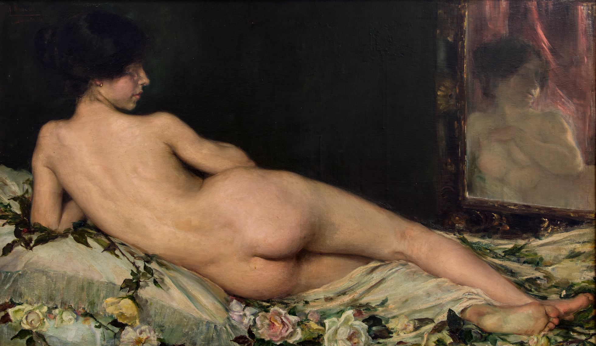 'Desnudo de mujer' (1908), de Aurelia Navarro, obra expuesta en el Museo Carmen Thyssen de Málaga.
Museo Carmen Thyssen de Málaga