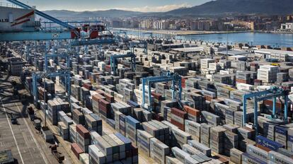 Vista general del puerto Bahía de Algeciras.