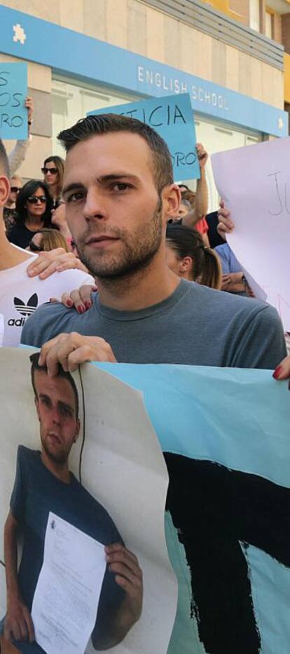 Fernández, durante una marcha en su apoyo.