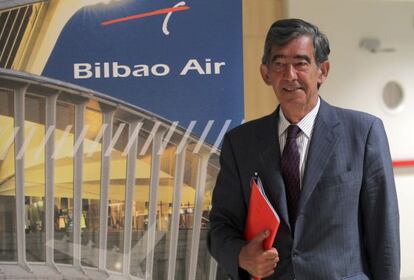 Jon Gangoiti, director general de Bilbao Air, ayer, en la Cámara de Comercio de Bilbao.