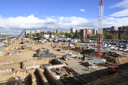 Obras de construcción de las cuatro nuevas vías con las que contará la estación el próximo año.