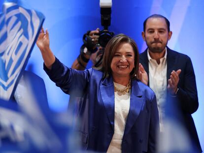 Xóchitl Gálvez, durante un evento de campaña en Ciudad de México.