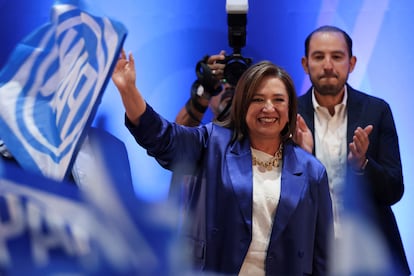 Xóchitl Gálvez, durante un evento de campaña en Ciudad de México.