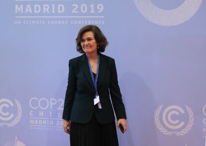 La vicepresidenta del Gobierno en funciones, Carmen Calvo.