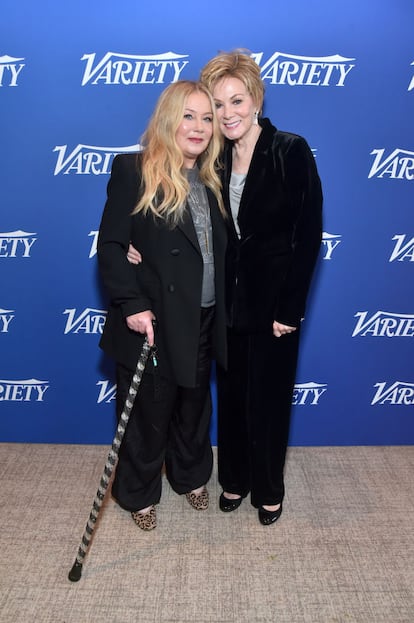 Christina Applegate y Jean Smart en el festival Variety ayer en Los Angeles.