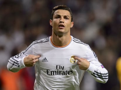 Cristiano celebra uno de los goles al Juventus