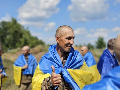 Uno de los 95 soldados ucranios canjeados este miércoles, en una fotografía difundida por el presidente Zelenski.