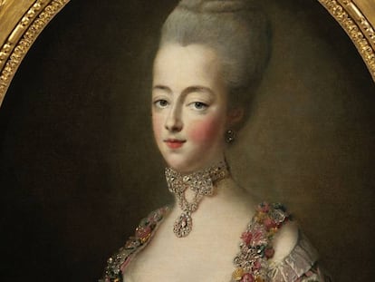 Retrato de María Antonieta (1773), de François-Hubert Drouais, en el Victoria And Albert Museum.