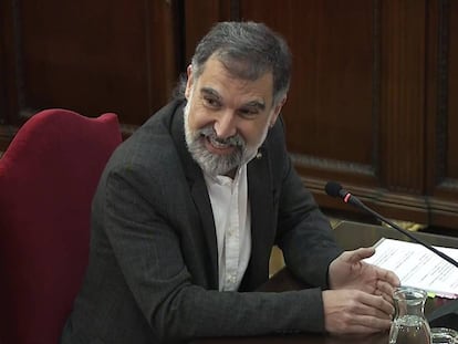 Jordi Cuixart, en el juicio del procés.