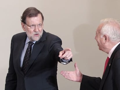 Mariano Rajoy y Jos&eacute; Manuel Garc&iacute;a-Margallo, en La Moncloa.