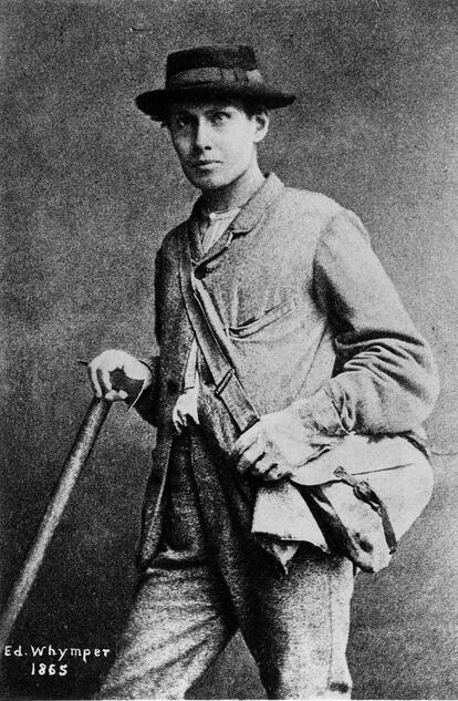 Retrato del líder de la expedición, Edward Whymper.
