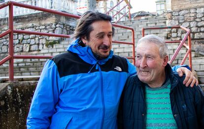 Luis Noriega junto a Luis De La Fuente en Mataporquera, Cantabria.